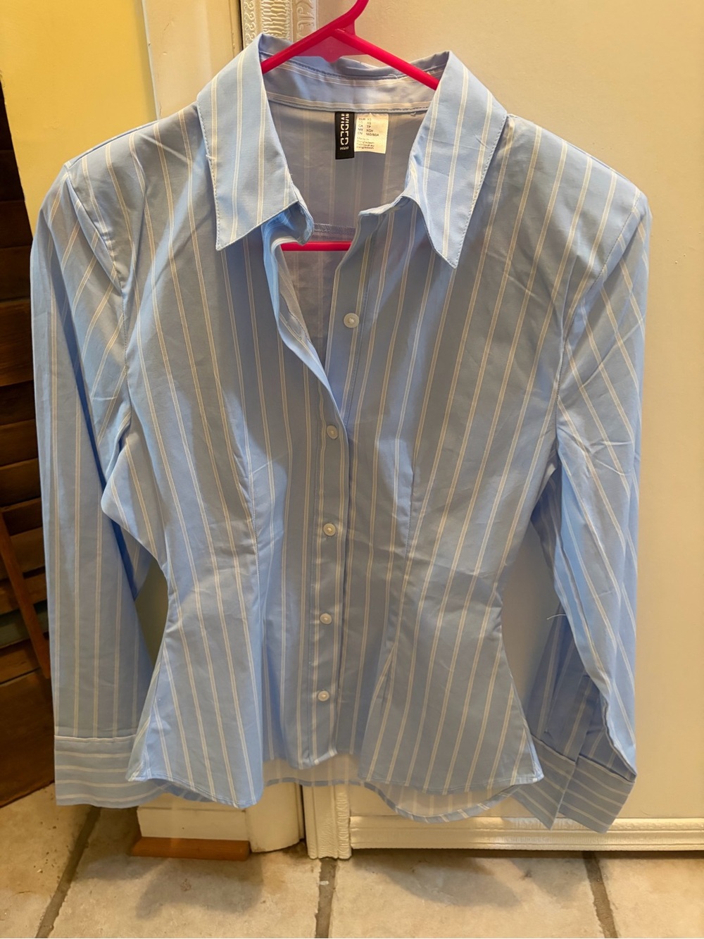 Divided Light Blue Striped Button Down Shirt